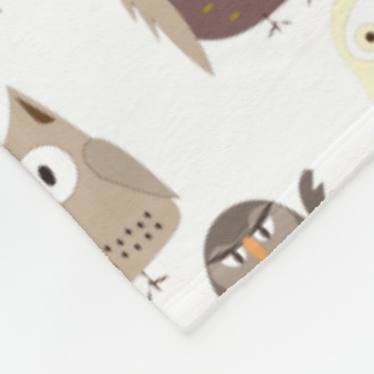 Couverture Polaire Chouettes (Coin)