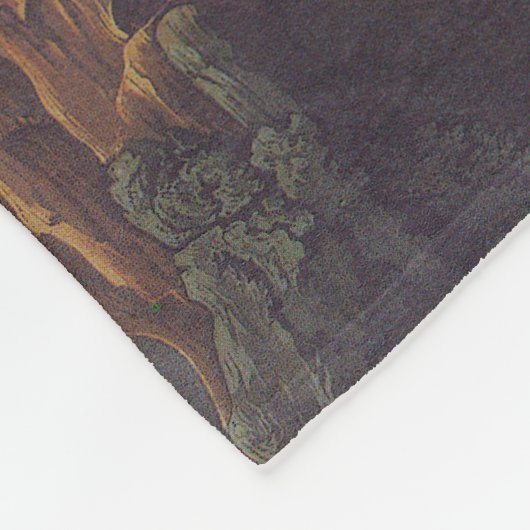 Couverture Polaire Chouettes blanches neige sur une nuit nuageuse noi (Coin)