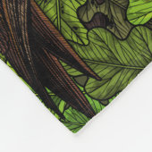 Couverture Polaire Chouettes dans le chêne, vert et marron (Coin)