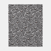 Couverture Polaire Chouettes et os (Devant)