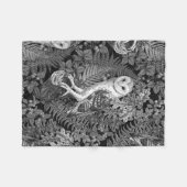 Couverture Polaire Chouettes, fougères, chênes et baies 4 (Devant (Horizontal))