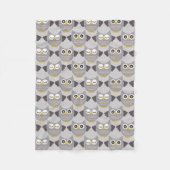 Couverture Polaire Chouettes grises (Devant)
