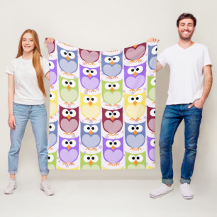 Couverture Polaire Chouettes mignonnes, Chouette Motif, Chouettes pou