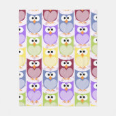 Couverture Polaire Chouettes mignonnes, Chouette Motif, Chouettes pou (Devant)
