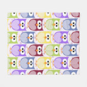 Couverture Polaire Chouettes mignonnes, Chouette Motif, Chouettes pou (Devant (Horizontal))