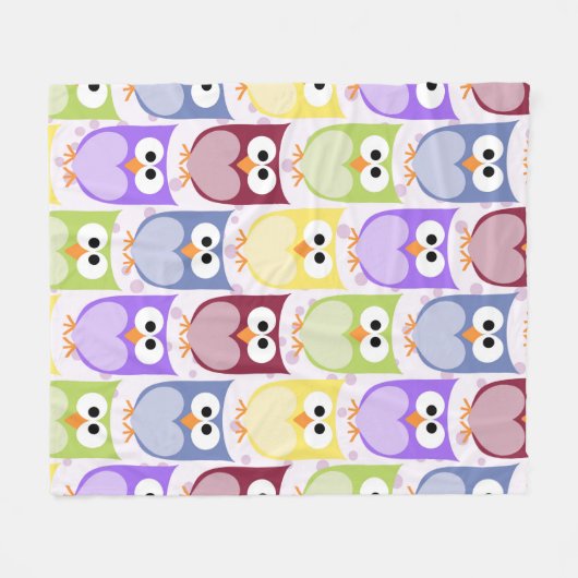 Couverture Polaire Chouettes mignonnes, Chouette Motif, Chouettes pou (Devant (Horizontal))