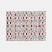 Couverture Polaire Chouettes pour bébés sur Motif Arrière - plan rose (Devant (Horizontal))