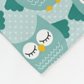 Couverture Polaire Chouettes turquoises (Coin)