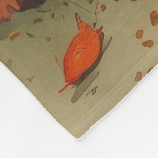 Couverture Polaire Chow Chow À L'Automne Feuille L'Art Thanksgiving (Coin)