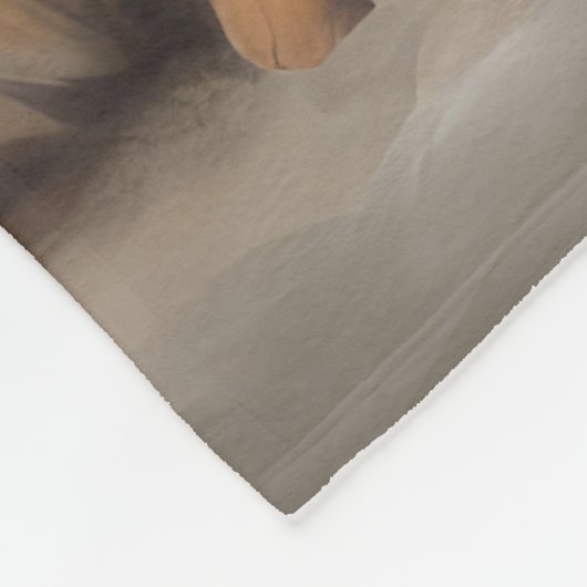 Couverture Polaire Chow Chow Chien de Noël en neige (Coin)