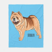 Couverture Polaire Chow Chow dog cartoon (Devant)