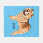 Couverture Polaire Chow Chow dog cartoon (Devant (Horizontal))
