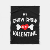 Couverture Polaire Chow Chow Is My Valentine Chow Chow Dog _1  (Devant)