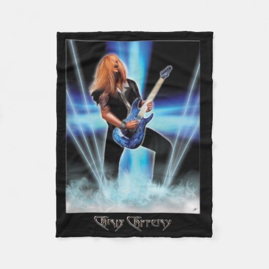 Couverture Polaire Chris Caffery Blue Art Fleece Blanche (Devant)