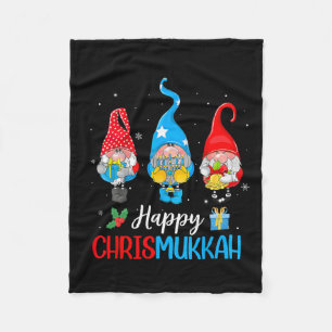 Couverture Polaire Chrismukkah Gnomes Joyeux Noël Et Joyeux Hanuk
