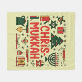 Couverture Polaire Chrismukkah Hanoukka Noël Juif Religieux (Devant (Horizontal))