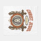 Couverture Polaire Christ Jésus Lion Vintage Foi (Devant (Horizontal))