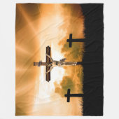 Couverture Polaire CHRIST sur la CROIX (Devant)