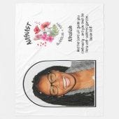 Couverture Polaire Christian AOÛT Naissance Mois Fleur NOM PHOTO (Devant)