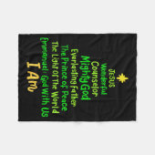 Couverture Polaire Christian Christmas Jesus Bible Names Xmas Tree Sh (Devant (Horizontal))