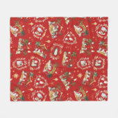 Couverture Polaire Christian Christmas Watercolor Nativité Rouge (Devant (Horizontal))