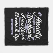 Couverture Polaire Christian Encouragement Quote – Anxiety & Kindness (Devant (Horizontal))