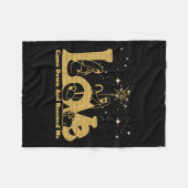 Couverture Polaire Christian Family Christmas Nativity Scene Gold T S (Devant (Horizontal))