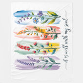 Couverture Polaire Christian Floral Frequency Custom Fleece Blanket  (Devant)