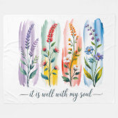 Couverture Polaire Christian Floral Frequency Custom Fleece Blanket  (Devant (Horizontal))