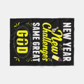 Couverture Polaire Christian Happy New Year New Challenges Same Great (Devant (Horizontal))