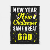 Couverture Polaire Christian Happy New Year New Challenges Same Great (Devant)