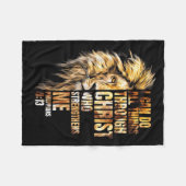 Couverture Polaire Christian I Can Do All Things Through Christ Lion (Devant (Horizontal))