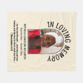 Couverture Polaire Christian IN LOVING MEMORY Photo (Devant (Horizontal))