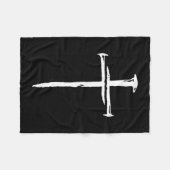 Couverture Polaire Christian Minimalist Three Nails Cross Religious J (Devant (Horizontal))