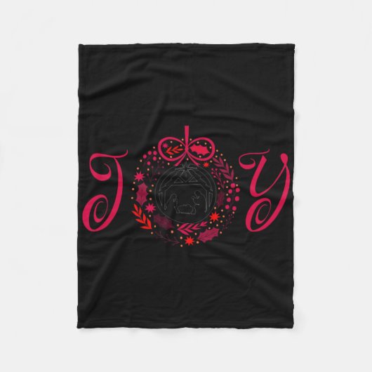 Couverture Polaire Christian Noël Joie Jésus Nativité Scène Foi (Devant)