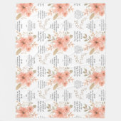 Couverture Polaire Christian PRAYER Peach Floral (Devant)