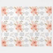 Couverture Polaire Christian PRAYER Peach Floral (Devant (Horizontal))