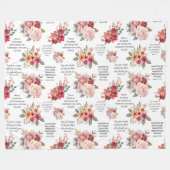 Couverture Polaire Christian PRAYER Peach Floral (Devant (Horizontal))