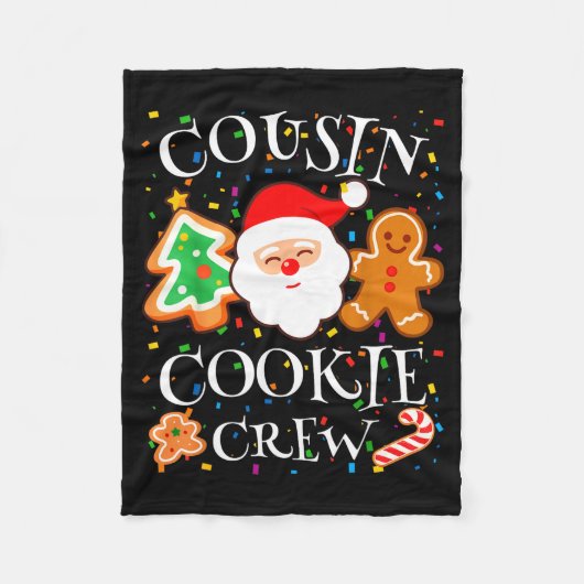 Couverture Polaire Christmas 2025 Cousin Cookie Baking Crew Squad Fam (Devant)