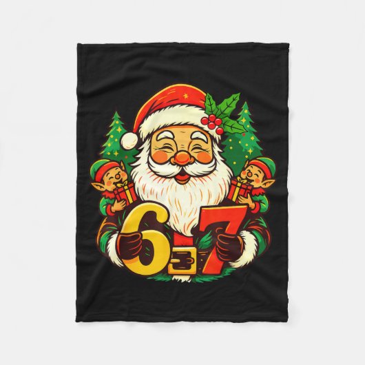 Couverture Polaire Christmas 67 Funny Xmas Santa Six Seven Meme Gen A (Devant)