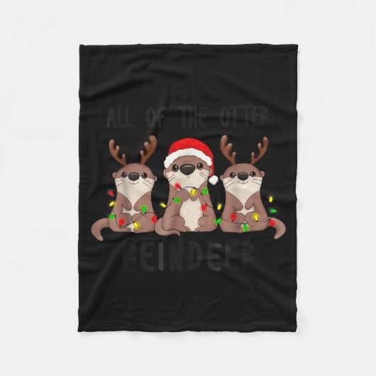 Couverture Polaire Christmas All Of The Otter Reindeer (Devant)