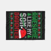 Couverture Polaire Christmas Awesome Like My Daughter Santa Hat Ugly (Devant (Horizontal))