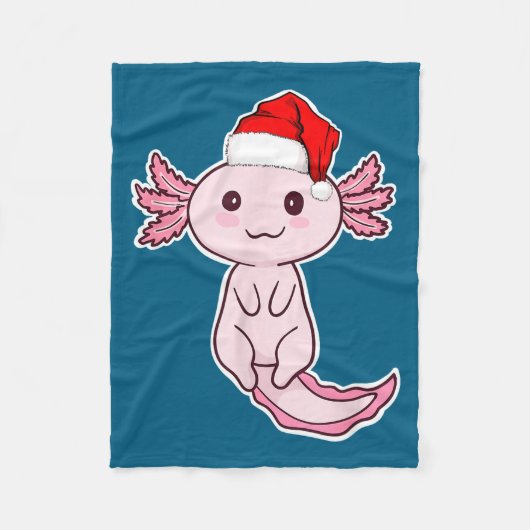 Couverture Polaire Christmas Axolotl  (Devant)