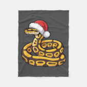 Couverture Polaire Christmas Ball Python Ugly Xmas Sweater Snake Love (Devant)
