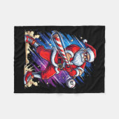 Couverture Polaire Christmas Baseball Funny Santa Game Day Xmas Boys  (Devant (Horizontal))