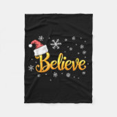 Couverture Polaire Christmas Believe Santa Claus Believe Christmas (Devant)