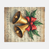 Couverture Polaire Christmas Bells on Sheet Music, (Devant (Horizontal))