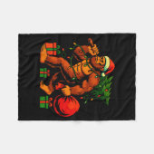 Couverture Polaire Christmas Bigfoot Costume Men Boy Sasquatch Xmas T (Devant (Horizontal))