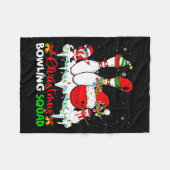 Couverture Polaire Christmas Bowling Squad Dabbing Santa Elf Bowling (Devant (Horizontal))