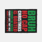 Couverture Polaire Christmas Bruh No Cap Cookies Bussin Funny Rizz Me (Devant (Horizontal))
